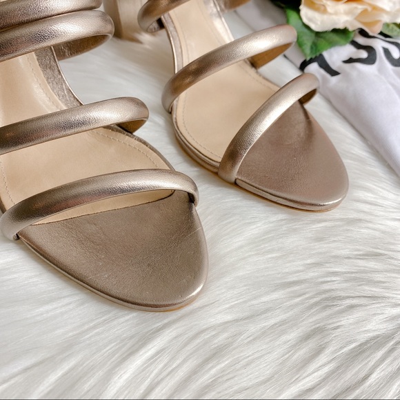 Schutz Felisa Leather Cage Sandal - Luna - Picture 2 of 8